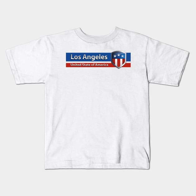 Los Angeles - United State of America Kids T-Shirt by Steady Eyes